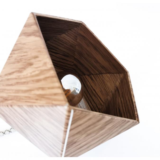 LEEWALIA - Petite lampe Origami chêne - Lampe de chevet - ampoule(s)