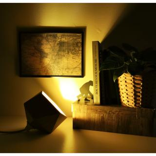 LEEWALIA - Petite lampe Origami chêne - Lampe de chevet - ampoule(s)