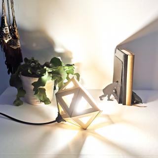 LEEWALIA - Petite lampe Origami or doré - Lampe de chevet - ampoule(s)