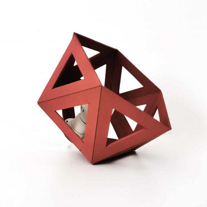 LEEWALIA - Petite lampe Origami terracotta - Lampe de chevet - ampoule(s)