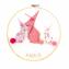 LEEWALIA - Tambour LAPINS framboise et rose - décoration chambre enfant bébé à personnaliser - Décoration enfant