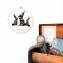 LEEWALIA - Tambour LAPINS noir - décoration chambre enfant bébé à personnaliser - Décoration enfant