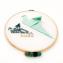 LEEWALIA - Tambour OISEAUX vert d&#039;eau et gris - décoration chambre enfant bébé à personnaliser - Décoration enfant