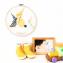 LEEWALIA - Tambours LAPINS jaune et gris - décoration chambre enfant bébé à personnaliser - Décoration enfant