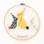 LEEWALIA - Tambours LAPINS jaune et gris - décoration chambre enfant bébé à personnaliser - Décoration enfant