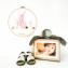 LEEWALIA - Tambours LAPINS rose et beige - décoration enfant bébé à personnaliser - Décoration enfant