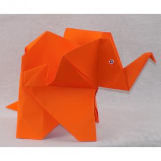 Le papier d'Emma est là - Très grand éléphant solitaire - Origami