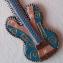 Les Fée...rmetures éclair - Guitare miniature en fermeture éclair, bleue façon Etrusque - Objets décoratifs