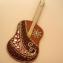 Les Fée...rmetures éclair - Guitare miniature en fermeture éclair et strass, modèle réduit de 23 cm / 8,5 cm - ___Objet décoratif - Carton ondulé