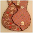 Les Fée...rmetures éclair - Guitare miniature en fermeture éclair, tout en nuances de violet - Objets décoratifs