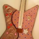 Les Fée...rmetures éclair - Guitare miniature en fermeture éclair, tout en nuances de violet - Objets décoratifs