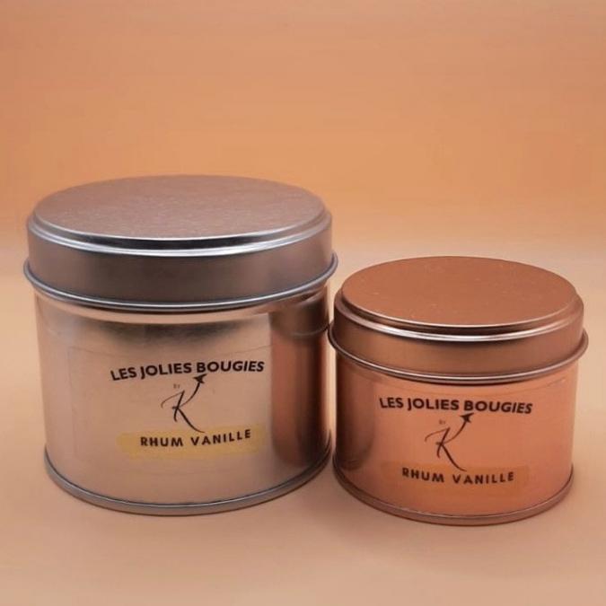 Les Jolies Bougies by K - Bougie Rhum Vanille - 200g - Bougie - de Grasse- sans CMR ni phtalate