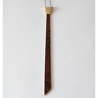 Les petits copeaux Clément GAUSSIN - Cravate en bois plaquée de Noyer ramageux - Cravate - Beige