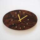 Les petits copeaux Clément GAUSSIN - Pendule en bois de noyer - Horloge - 