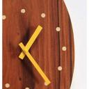 Les petits copeaux Clément GAUSSIN - Pendule en bois plaquée  de Palissandre - Horloge - 