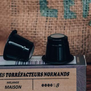 LES TORREFACTEURS NORMANDS - Capsules compatibles avec nespresso melange maison intensite 8 - Café - 