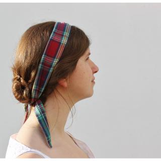 Les Noeuds-Noeuds - Headband à nouer à carreaux - Bandeau adulte