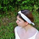 Les Noeuds-Noeuds - Headband à nouer en dentelle blanche - Bandeau adulte