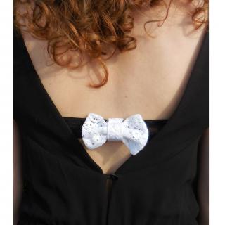 Les Noeuds-Noeuds - Nœud-papillon cache-agrafe de soutien-gorge pour dos nu Blanc - Accessoire de mode femme