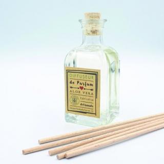 Les Parfums d'Oléron® - Diffuseur de parfum (carré) - Aloé Véra - 100ML - Diffuseur de parfum