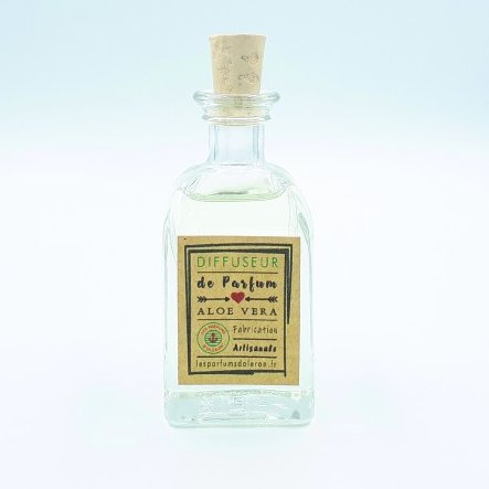 Les Parfums d'Oléron® - Diffuseur de parfum (Carré) - Aloé Véra - 40ml - Diffuseur d&#039;huile essentielle