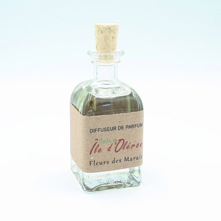 Les Parfums d'Oléron® - Diffuseur de parfum (Carré) - Fleurs des Marais - 40ml - Diffuseur de parfum