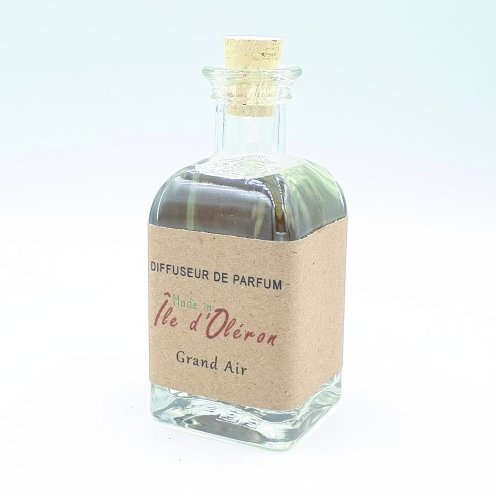 Les Parfums d'Oléron® - Diffuseur de parfum (carré) - Grand Air - 100ML - Diffuseur de parfum