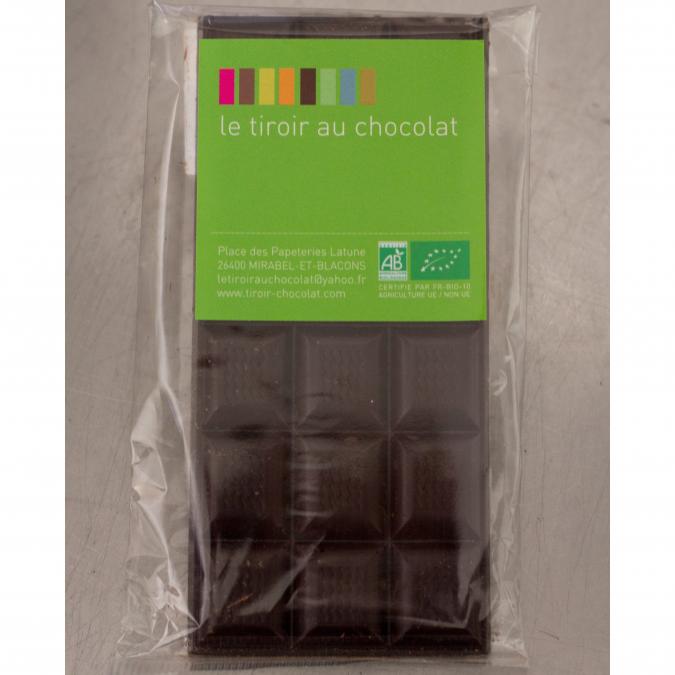 Le tiroir au chocolat - Tablette chocolat nature 65% - café et tablette de chocolat