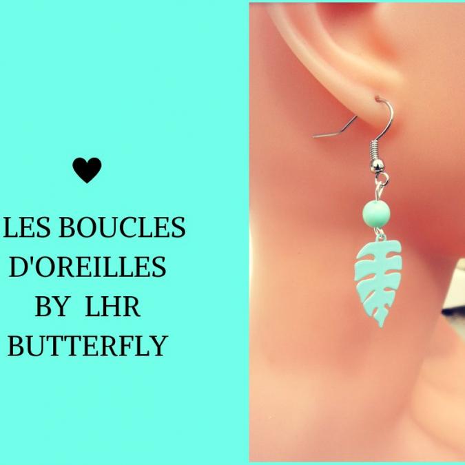 LHR Butterfly - Boucles d&#039;oreilles fantaisies &quot;Cindy&quot; - Boucles d&#039;oreille - Laiton