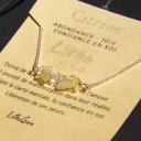 LithoGaia - Délicat Collier Citrine Argent, Bijoux Cristal cadeau personnalisé pour elle - Collier - Argent (925)
