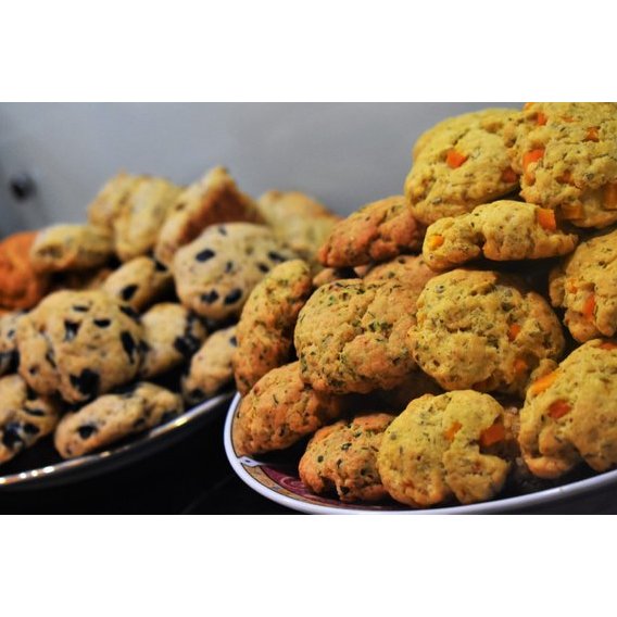 Loloco - Cookies salés - Sésame, Emmental - 500 gr - Apéritif et biscuits salés - 500 gr