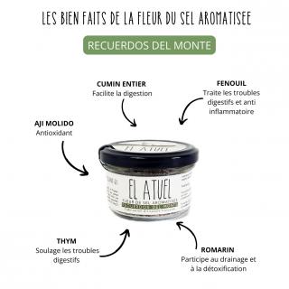 LOS OLIVOS D'ARGENTINE - Fleur de sel aromatisée, Recuerdos del Monte - Epices