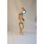 Lune et Animo - Lampe design &#039;Anloefu&#039; articulée en bois de chêne recyclé - Lampe de chevet - ampoule(s)
