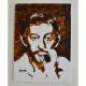Lune et Animo - Portrait de Serge Gainsbourg - Peinture - 50cm x 70cm x 3.5cm