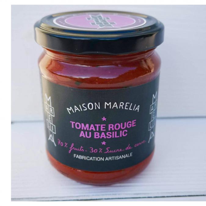 MAISON MARELIA - Tomate rouge au basilic - Confiture - 0.250