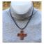 MARQUETERIE-49 - Croix d&#039;aube ajourée en bois précieux - croix en bois