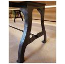 Métal et Bois - Table industrielle Frêne olivier / Piétement en fonte - Table - 