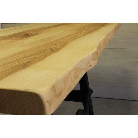 Métal et Bois - Table industrielle haute / Machine à coudre - Table - 