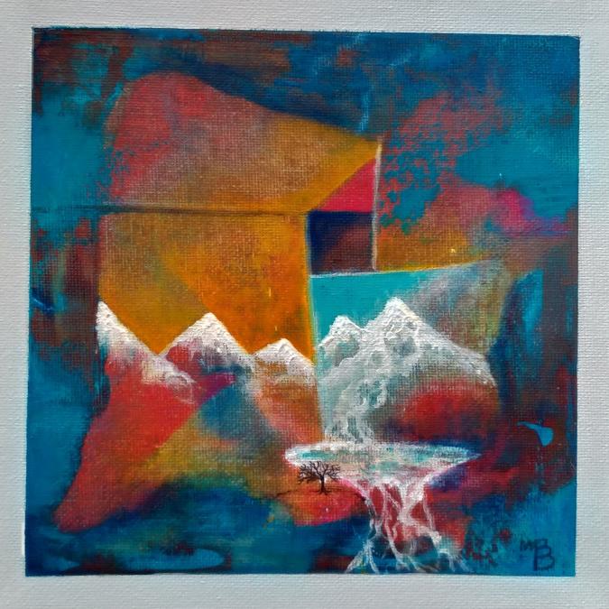 Michèle Blanchet-Durand - ABSTRACTION montagnes - tableau peinture art
