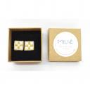 MILAË Broderies - Petites puces dorées II - Boucles d&#039;oreille - Lin