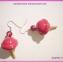 Miluzninie - Boucles d&#039;oreilles sucette rose gourmande en Fimo - Boucles d&#039;oreille - Fimo
