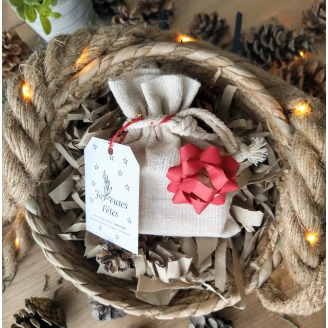 Naturesafe - Cadeau de noël zéro-déchet : savon artisanal Naturesafe  + pochon à savon en lin naturel - Cadeaux de Noël