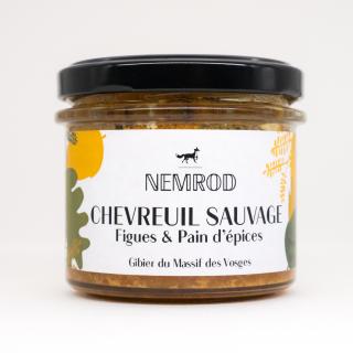 Nemrod - Terrine de Chevreuil aux  Figues et Pain d&#039;épices 100g - Pâté - 