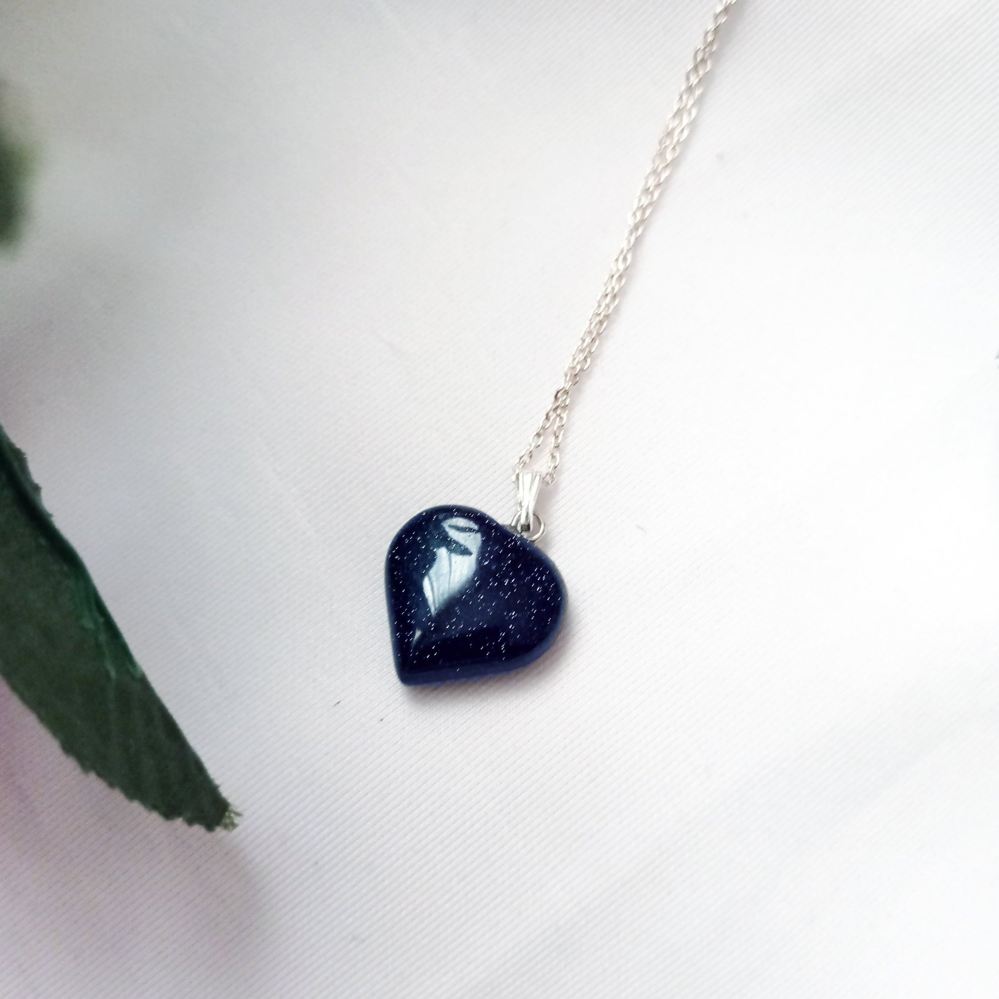Pendentif Cœur En Labradorite Bleue Naturelle Et Argent Sterling 925 - Personnalisable, Sans Nickel, Neuf