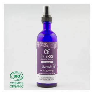 ONLYESS, le soin de peau 100% végétal - 100% pure eau florale de Lavande vraie sauvage BIO* - flacon verre 200 ml - Hydrolat
