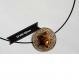 Les Fantaisies d'Or'elle Bijoux - Collier sur câble noir et pendentif taupe - Collier - 4668