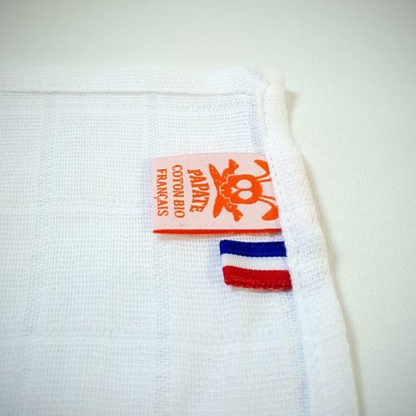 Papate - Maxi lange en Coton Bio Tan - Blanc - ___Art textile - Blanc