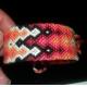 Passion-bracelet - Bracelet brésilien Noir blanc rouge nuance d&#039;orange - Bracelet - Coton