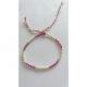 Passion-bracelet - Bracelet cheville spirale rose vert clair - Bracelet - Coton