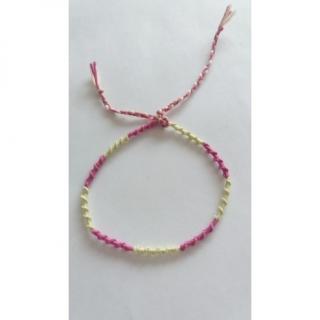 Passion-bracelet - Bracelet cheville spirale rose vert clair - Bracelet - Coton